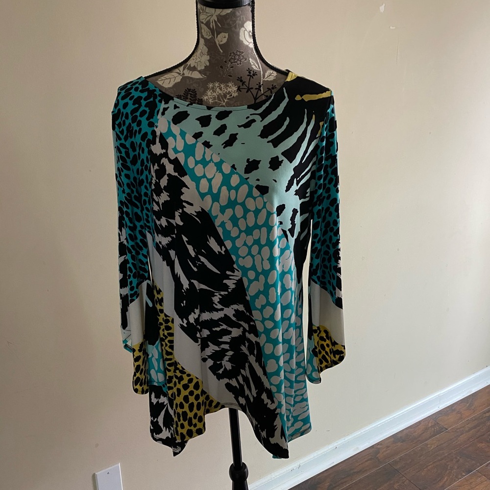 Animal print plus size Alfani blouse